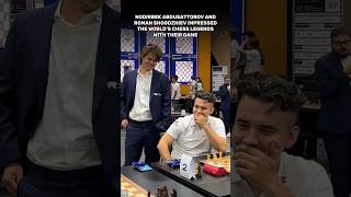 Why are Magnus amp Nepo laughing😂 magnuscarlsen chessgame fide chesscochessbaseindia shorts a [upl. by Raama]