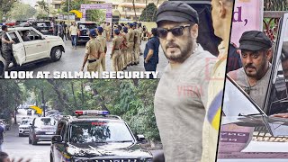 Salman Khan with Never Seen Before Huge Y Security arrives at Maharashtra Election 2024 [upl. by Aikemaj]