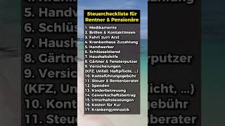 Steuererklärung Liste für Rentner [upl. by O'Donoghue505]