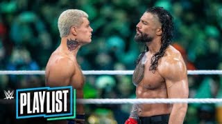 Every Cody Rhodes vs The Bloodline match WWE Playlist [upl. by Noemad85]