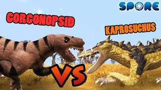 Gorgonopsid vs Kaprosuchus  Prehistoric Beast Battle S1E8  SPORE [upl. by Crean]