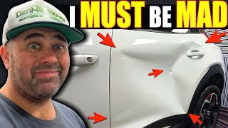 I SAVED This SMASHED In Door With Paintless Dent Removal  Dent Remover UK [upl. by Dayle]