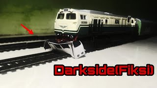 Fate fiksi Menerobos palang pintu kereta api  Stop Motion Miniatur Kereta Api [upl. by Rennane]