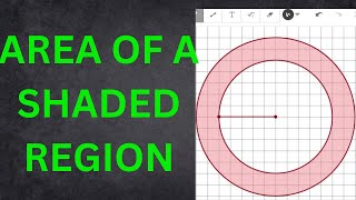 How To Find Area Of A Shaded Region  Circle Within Circle  Concentric Circles [upl. by Fagin]