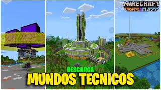 Descarga 3 MUNDOS TECNICOS para Minecraft Bedrock 118 [upl. by Jacie]