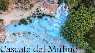 Cascate del Mulino Saturnia Grosseto Tuscany Italy Europe [upl. by Eiramyelhsa417]