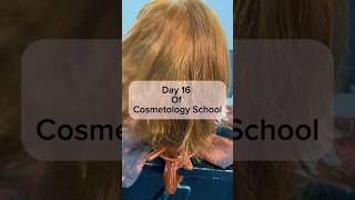 Day 16 of Cosmetology School ✨🔥cosmetologystudent hairstyleshorts schoollife student [upl. by Atteloj]