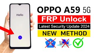 OPPO A59 5G Google Account Bypass without pc  LATEST UPDATE 2024 [upl. by Abehsile124]