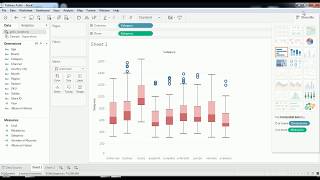 Box and Whisker in Tableau [upl. by Noach]