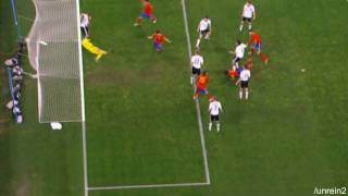 Deutschland  Spanien WM 2010 Tor Carles Puyol 01 HD [upl. by Enihpesoj]