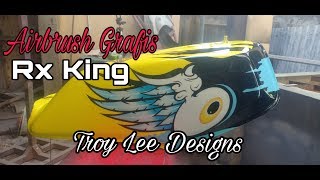 Tutorial Airbrush Grafis MinimalisTangki Rx King  Troy Lee Designs [upl. by Gerrie89]