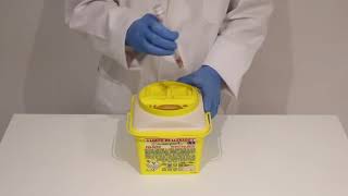 Seau Collecteur Aiguilles DASRI déchets dactivités de soins à risques infectieux Biocompact 18L [upl. by Earehc]