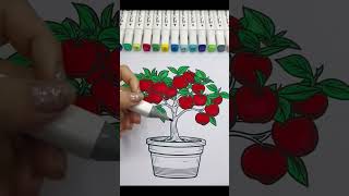 Immersive Cherries Coloring coloringchannel coloringpages drawing coloring [upl. by Hayn]