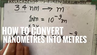 how to convert nanometres into metres In Hindi  nm to m Unit Conversation [upl. by Margaretta854]