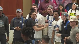 CNU celebrates first ever mens basketball national title [upl. by Levitus567]