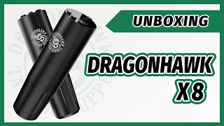 Dragonhawk X8 Unboxing  Frequency Adjustable  Wireless tattoo machine  Dot work partner [upl. by Atilrac]