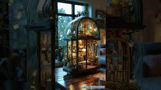 🌿 Exquisite Glass House Ornament A Detailed Beauty 😍GlassHouse OrnamentDesign relax HomeDecor [upl. by Nwahsak]