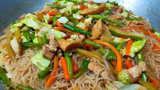 THE BEST PANCIT BIHON GUISADO  For long life and goodluck  Quick and easy noodles recipe [upl. by Lyn358]