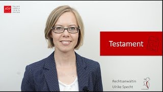 Testament Wie bringt man seinen letzten Willen wirksam zu Papier  Rechtsanwältin Ulrike Specht [upl. by Nedia]