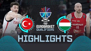 Türkiye 🇹🇷 vs Hungary 🇭🇺  Highlights  FIBA EuroBasket 2025 Qualifiers [upl. by Ashley]