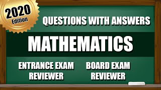 Entrance Exam Reviewer 2020  Questions with Answer in General Math PreCalculus and Statistics [upl. by Nalyk]