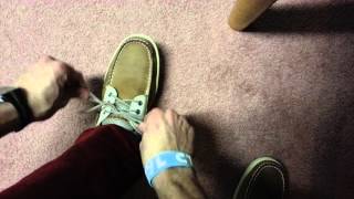 How to tie Sperry Topsider Shoes Correctly [upl. by Ahtimat]