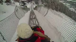 Die längste Rodelbahn der Schweiz mit 3060 Meter [upl. by Idnat]