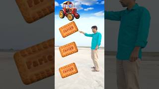 Rounding parle g biscuit to Alto Rollar Jcb amp Tractor  Vehicles names magic video [upl. by Nythsa136]