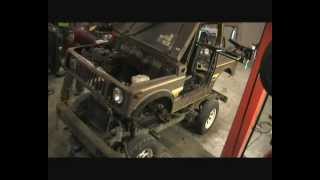 Suzuki SJ 410 Restoration Part 3  Body off the Chassis [upl. by Lipps]