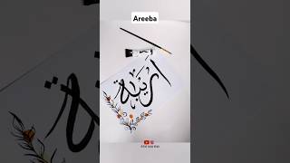 AreebaYouTubeCalligraphyCalligraphyOnYouTubeArabicCalligraphyYouTubeCalligraphyCommunity [upl. by Herwick507]