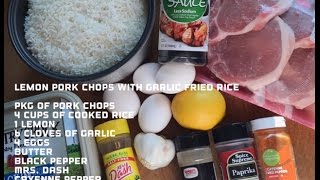 ♨️ Blackstone Griddle Menu Lemon Pork Chops Served on Garlic Fried Rice [upl. by Noram111]