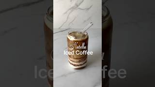 Nutella iced coffee shorts homecafe coffee icedcoffee [upl. by Ahserak]