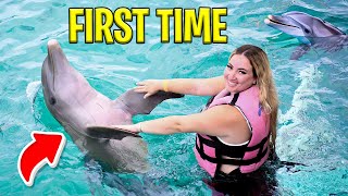 My FIRST TIME Swimming With Dolphins [upl. by Snashall180]