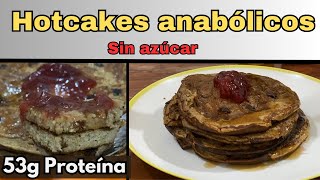 Hotcakes altos en proteína 50g saludables sin azúcar para perder peso y ganar músculo [upl. by Charyl]