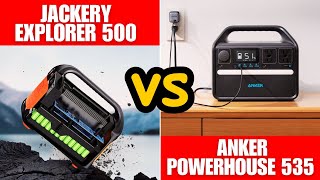 Anker PowerHouse 535 vs Jackery Explorer 500 Power Station [upl. by Ellenod]