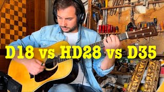 Martin D18 vs Martin HD28 vs Martin D35 [upl. by Burt]