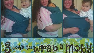 3 Ways to Wrap a Moby Plus Size Wrapping VEDA 19 [upl. by Hanley]