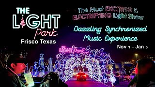 The Light Park Frisco TX  Drivethrough Christmas light park  millions of lights amp festive music [upl. by Silas73]