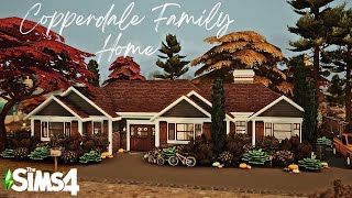 Copperdale Family Home🍂🎃 NO CC Sims 4 Speedbuild [upl. by Haughay]