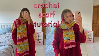 EASY Crochet Scarf For BEGINNERS [upl. by Alliuqet656]