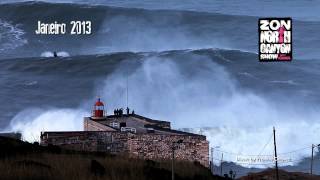 GARRETT MCNAMARA SURFS A HUGE WAVE AT ZON NORTH CANYON NAZARÉ PORTUGAL [upl. by Klemm]