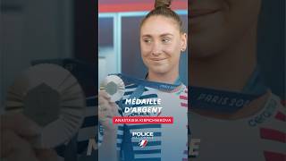 Anastasiia Kirpichnikova médaillée d’argent police policenationale àlinterieurdesjeux paris2024 [upl. by Zaccaria]