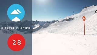 Red 28  Pitztal Glacier Austria  Piste View [upl. by Davon334]