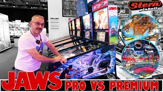 🦈 Stern Pinballs JAWS  Pro vs Premium Pinball Machines  First Impressions amp Gameplay Comparison [upl. by Lammaj]