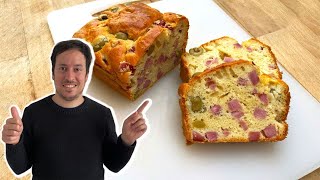 Cake moelleux au jambon et aux olives  Une recette facile et rapide pour les apéros de cet été [upl. by Andros]