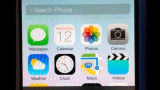 Search Bar location on IOS 7 for iPhone [upl. by Pepin]