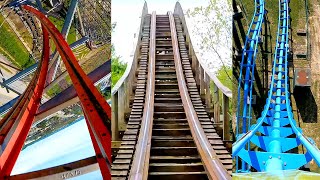 Every Roller Coaster at Kentucky Kingdom 4K Front Seat POV [upl. by Ahtebat]