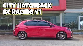 Honda City Hatchback Setup Adjustable BC Racing V1 [upl. by Glennis17]