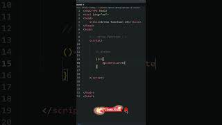 Arrow function in JavaScript  JavaScript Arrow Function tutorial javascript javascripttutorial [upl. by Attenad]