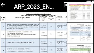 Tnpsc Annual Planner Update 202324  Group 1 Notification Any Latest Updates [upl. by Marlette]